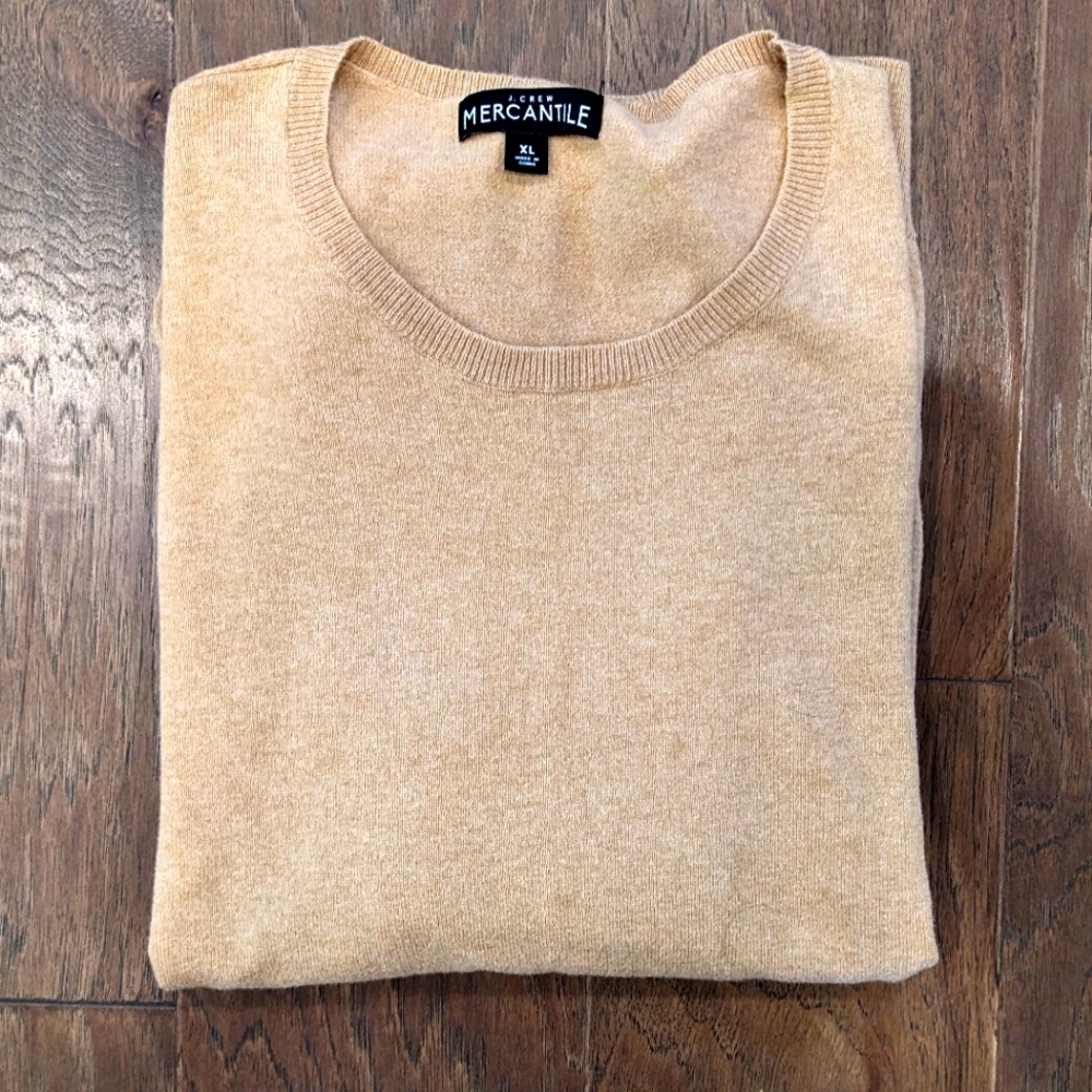 Men's J. Crew Mercantile Tan Crewneck Sweater XL